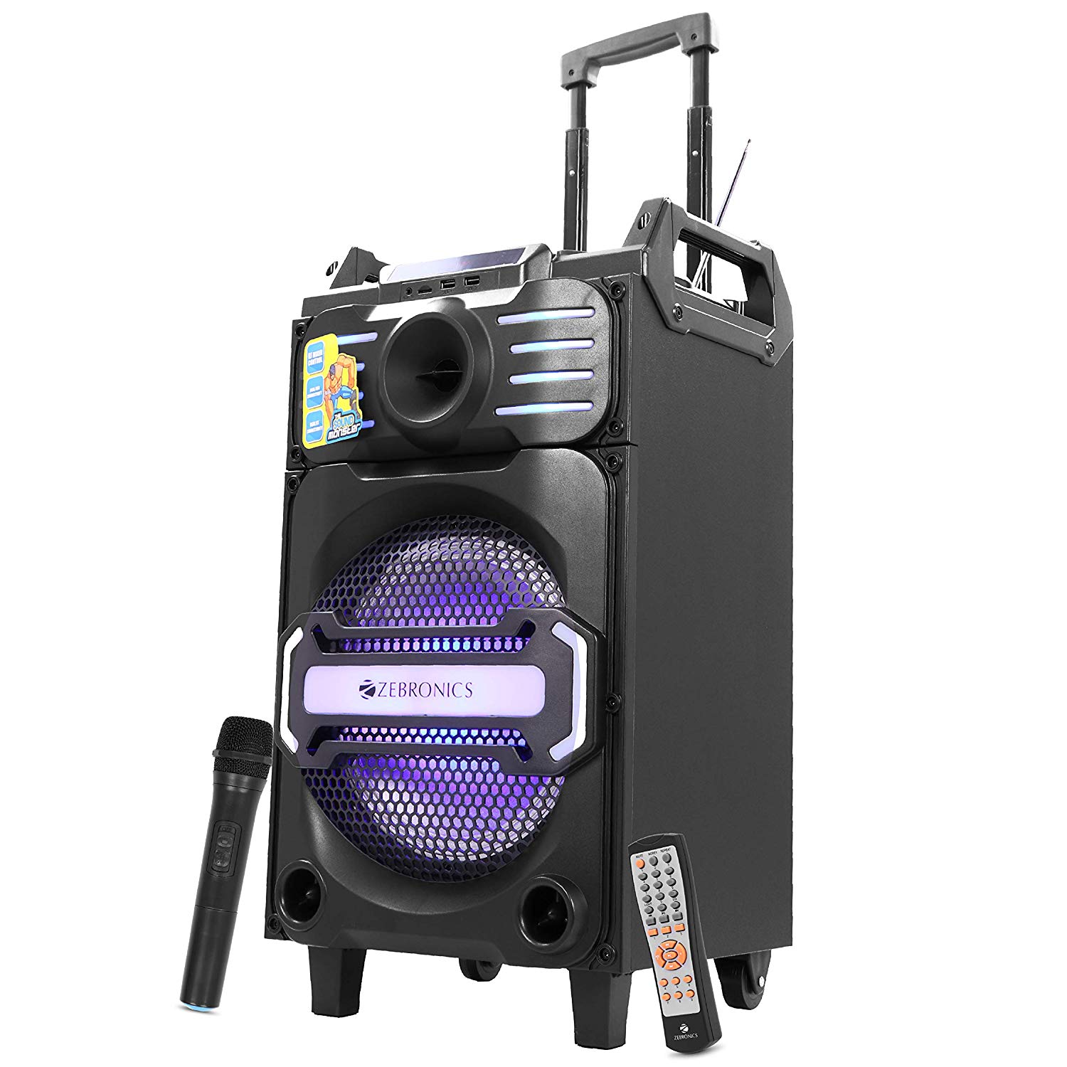 X10 MOVING MONSTER(BLUETHOOTH)(2 MIC)(KARAOKE)(RECHARGEABLE