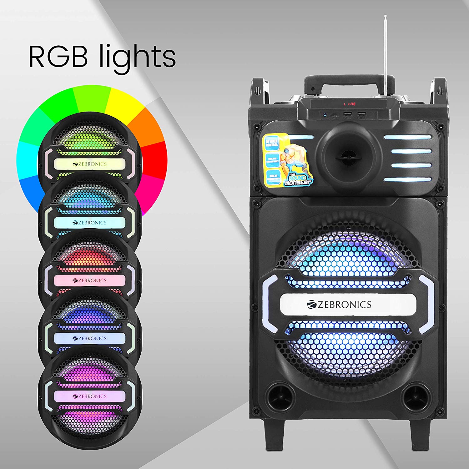 X10 MOVING MONSTER(BLUETHOOTH)(2 MIC)(KARAOKE)(RECHARGEABLE